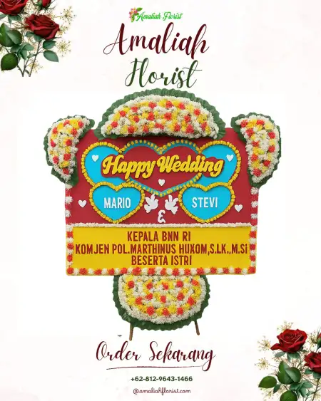 Papan Bunga Pernikahan Memahak Ulu